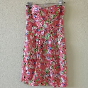 Floral Strapless Dress